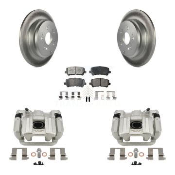 Rear Disc Brake Caliper Coat Rotor And Semi-Metallic Pad Kit For 2011-2017 Honda Odyssey KCG-100332P