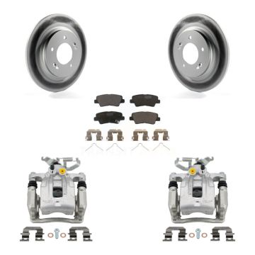 Rear Disc Brake Caliper Coated Rotors And Ceramic Pads Kit For 2018-2019 Kia Niro VIN C KCG-100332T