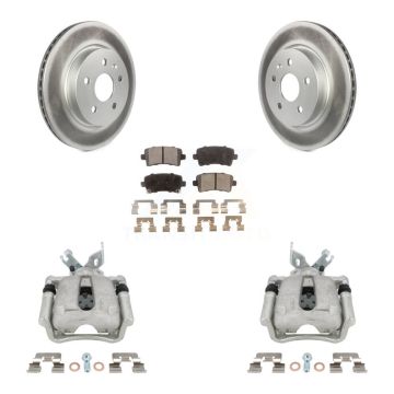 Rear Disc Brake Caliper Coated Rotors And Ceramic Pads Kit For Buick Regal LaCrosse 2.4L KCG-100334T