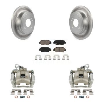 Rear Disc Brake Caliper Coated Rotors And Ceramic Pads Kit For Kia Rio KCG-100335C