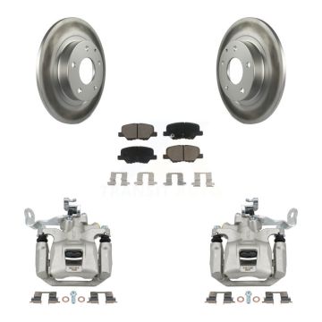 Rear Disc Brake Caliper Coated Rotors And Ceramic Pads Kit For 2014-2015 Mazda 6 KCG-100336C