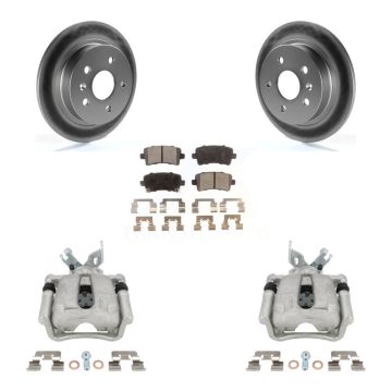 Rear Brake Caliper Coat Rotors Ceramic Pad Kit For Buick Regal LaCrosse Chevrolet Malibu KCG-100336T