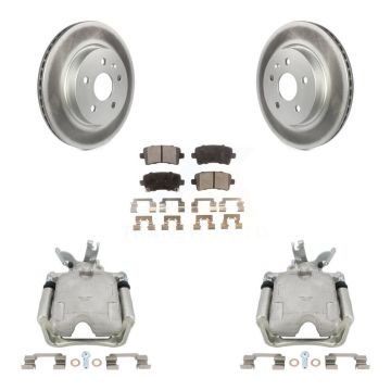 Rear Disc Brake Caliper Coated Rotors And Ceramic Pads Kit For Chevrolet Malibu KCG-100337T