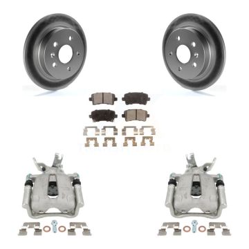 Rear Disc Brake Caliper Coated Rotors And Ceramic Pads Kit For Chevrolet Malibu Limited KCG-100338T