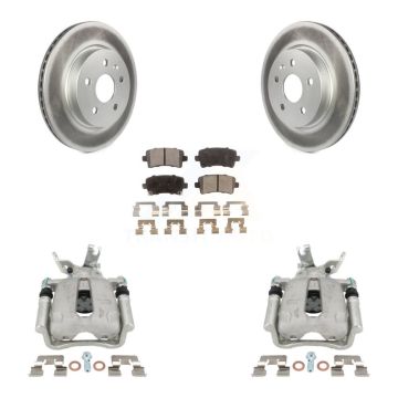 Rear Disc Brake Caliper Coated Rotors And Ceramic Pads Kit For Chevrolet Malibu Limited KCG-100339T