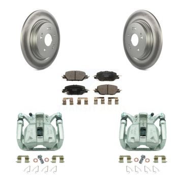 Rear Disc Brake Caliper Coated Rotors And Ceramic Pads Kit For 2017-2022 Honda CR-V KCG-100341T