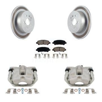 Rear Disc Brake Caliper Coated Rotor And Ceramic Pad Kit For 2008-2013 Toyota Highlander KCG-100342C