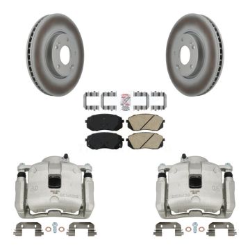 Front Brake Caliper Coat Rotors Ceramic Pad Kit For 2016 Kia Sportage 2.4L From 12 10 15 KCG-100346N