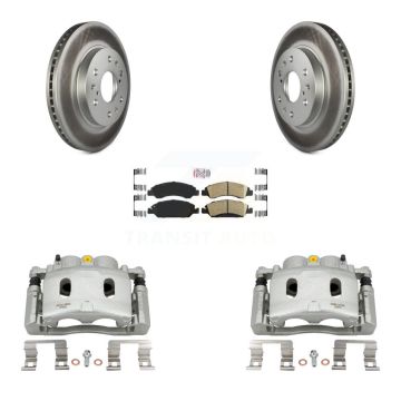 Front Brake Caliper Coat Rotor & Ceramic Pad Kit For Chevrolet GMC Silverado 1500 Sierra KCG-100369N