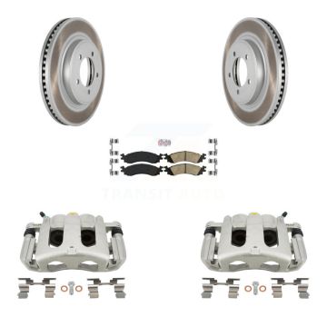 Front Disc Brake Caliper Coat Rotor Ceramic Pad Kit For Ford Explorer Sport Trac Mercury KCG-100371N