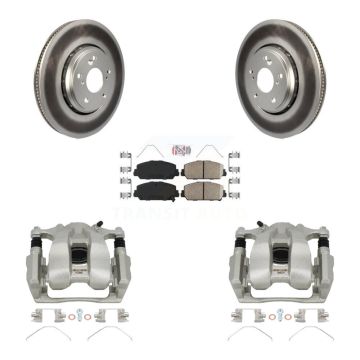 Front Disc Brake Caliper Coated Rotors And Ceramic Pads Kit For 2019-2022 Acura ILX KCG-100373N