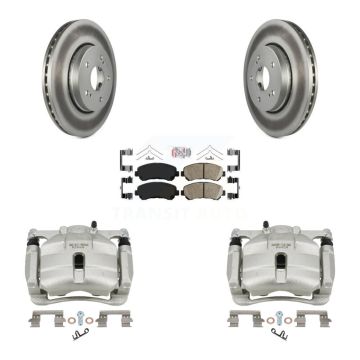 Front Disc Brake Caliper Coated Rotors And Ceramic Pads Kit For 2010-2013 Suzuki Kizashi KCG-100377N