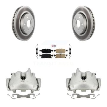Front Brake Caliper Coat Rotor And Ceramic Pad Kit For Jeep Grand Cherokee Dodge Durango KCG-100379N
