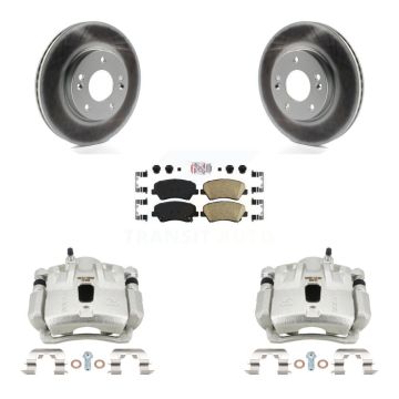 Front Disc Brake Caliper Coat Rotor & Ceramic Pad Kit For 2011-2012 Hyundai Elantra 1.8L KCG-100389N