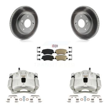 Front Disc Brake Caliper Coat Rotor & Ceramic Pad Kit For 2011-2012 Hyundai Elantra 1.8L KCG-100390N