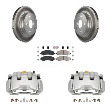 Front Brake Caliper Coat Rotors & Semi-Metallic Pad Kit For Chrysler Aspen Dodge Durango KCG-100399N