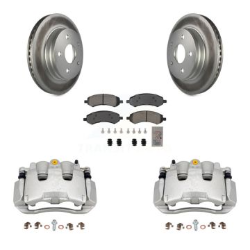 Front Brake Caliper Coat Rotors & Semi-Metallic Pad Kit For Chrysler Aspen Dodge Durango KCG-100400N