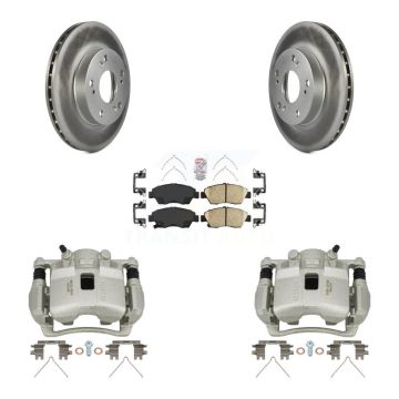 Front Disc Brake Caliper Coated Rotors And Ceramic Pads Kit For Honda Civic Acura RSX KCG-100402N