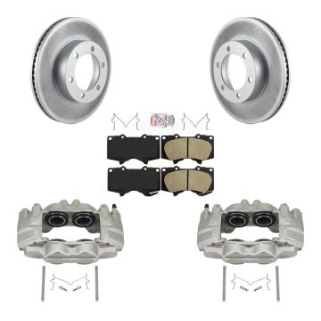 Front Brake Caliper Coat Rotor And Ceramic Pad Kit For Toyota Tundra With Casting # 13WG KCG-100414N