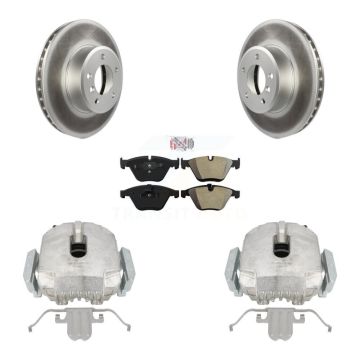 Front Brake Caliper Coat Rotor Semi-Metallic Pad Kit For BMW 525i Automatic transmission KCG-100419N