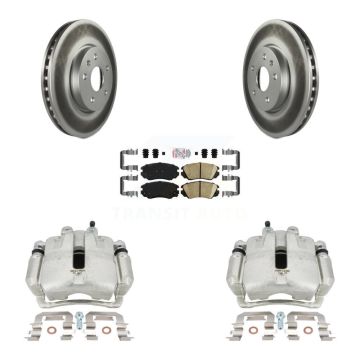 Front Brake Caliper Coat Rotors Ceramic Pad Kit For Chevrolet Equinox GMC Terrain Malibu KCG-100422N