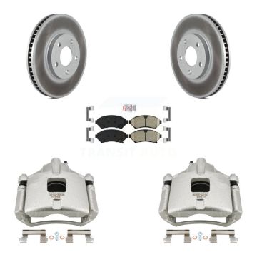 Front Brake Caliper Coat Rotors Ceramic Pad Kit For Chevrolet Impala Buick LeSabre Monte KCG-100435N