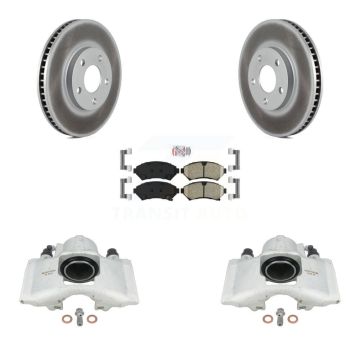 Front Brake Caliper Coat Rotor And Ceramic Pad Kit For Cadillac DeVille Disc rear brakes KCG-100436N
