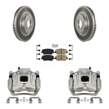 Front Disc Brake Caliper Coat Rotor And Ceramic Pad Kit For Hyundai Santa Fe Kia Sorento KCG-100437N