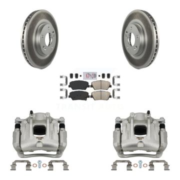Front Disc Brake Caliper Coat Rotor And Ceramic Pad Kit For Hyundai Santa Fe Kia Sorento KCG-100438N