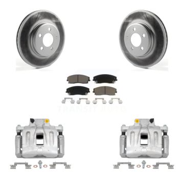 Front Brake Caliper Coat Rotor Ceramic Pad Kit For Chrysler 300 Dodge Charger Challenger KCG-100442C