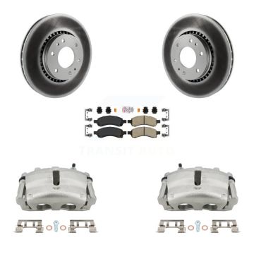 Front Brake Caliper Coat Rotors & Ceramic Pad Kit For Chevrolet Trailblazer GMC Envoy XL KCG-100442N
