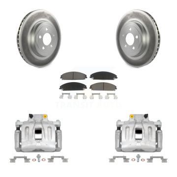 Front Brake Caliper Coat Rotor Ceramic Pad Kit For Chrysler 300 Dodge Charger Challenger KCG-100443C