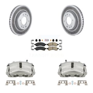 Front Brake Caliper Coat Rotor Ceramic Pad Kit For Chevrolet Trailblazer GMC Envoy Buick KCG-100444N
