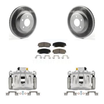 Front Brake Caliper Coat Rotor Ceramic Pad Kit For Dodge Chrysler 300 Charger Challenger KCG-100445C