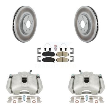 Front Brake Caliper Coat Rotor Ceramic Pad Kit For 04-05 Acura TL Automatic transmission KCG-100445N