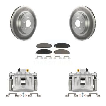 Front Brake Caliper Coat Rotor And Ceramic Pad Kit For Chrysler 300 Dodge Charger Magnum KCG-100446C