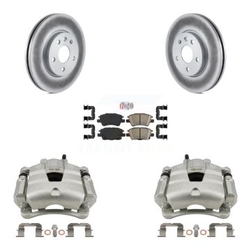 Front Disc Brake Caliper Coat Rotor And Ceramic Pad Kit For Chevrolet Cruze Bolt EV Volt KCG-100447N