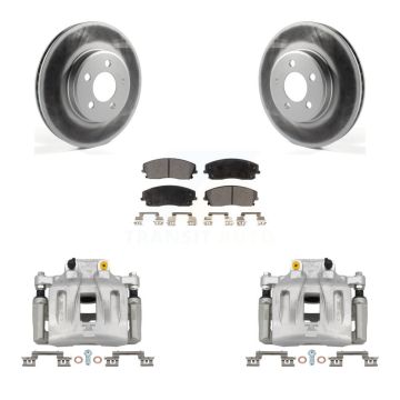 Front Brake Caliper Coat Rotor Ceramic Pad Kit For Dodge Chrysler 300 Charger Challenger KCG-100450T