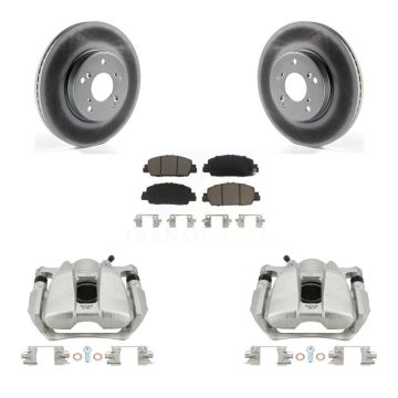 Front Disc Brake Caliper Coated Rotors And Ceramic Pads Kit For Honda HR-V Accord KCG-100452C