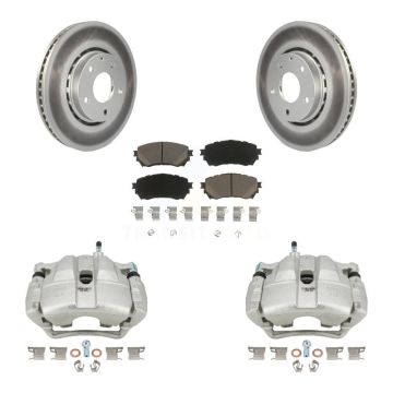 Front Brake Caliper Coat Rotor Ceramic Pad Kit For 2019-2021 Mazda 6 Naturally Aspirated KCG-100453C