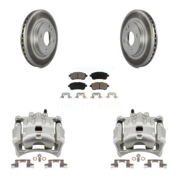 Front Disc Brake Caliper Coated Rotors And Ceramic Pads Kit For Ford Fiesta KCG-100455C