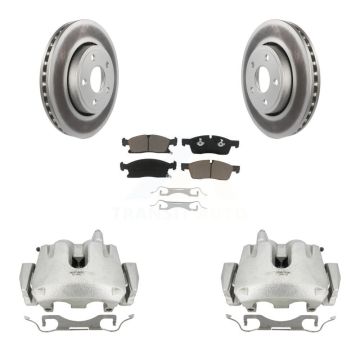 Front Brake Caliper Coat Rotor And Ceramic Pad Kit For Jeep Grand Cherokee Dodge Durango KCG-100456C