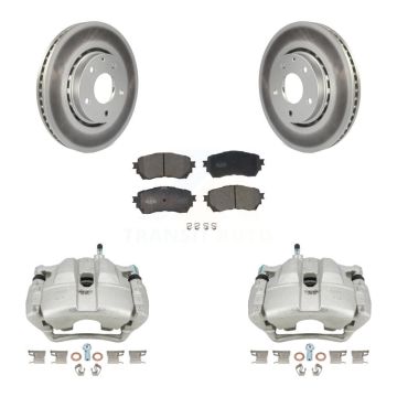 Front Brake Caliper Coat Rotor Ceramic Pad Kit For 2019-2021 Mazda 6 Naturally Aspirated KCG-100458T