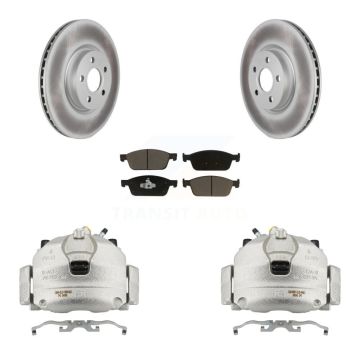 Front Disc Brake Caliper Coated Rotors And Ceramic Pads Kit For Ford Transit Connect KCG-100459C