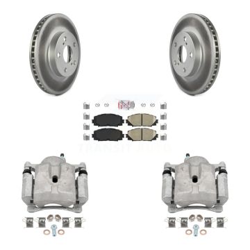 Front Brake Caliper Coat Rotor And Ceramic Pad Kit For Toyota Prius Lexus CT200h Plug-In KCG-100460N