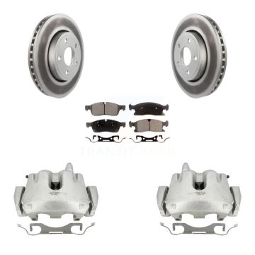 Front Brake Caliper Coat Rotor And Ceramic Pad Kit For Jeep Grand Cherokee Dodge Durango KCG-100461T