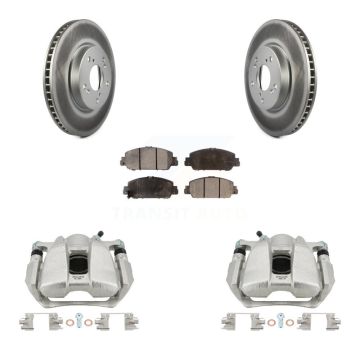 Front Disc Brake Caliper Coated Rotors And Ceramic Pads Kit For Honda Accord KCG-100469T