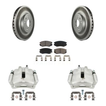 Front Brake Caliper Coat Rotor Ceramic Pad Kit For Buick Regal LaCrosse Chevrolet Malibu KCG-100471C