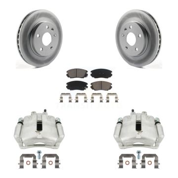 Front Brake Caliper Coat Rotor Ceramic Pad Kit For Chevrolet Malibu Buick Regal LaCrosse KCG-100472C