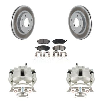 Front Brake Caliper Coat Rotors Semi-Metallic Pad Kit For 02 Hyundai Elantra To 10 31 01 KCG-100472P